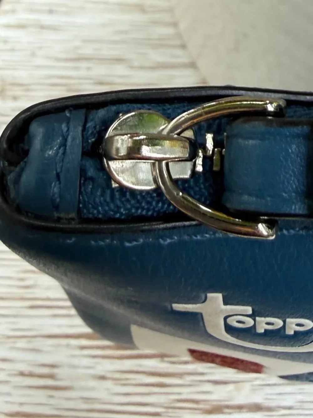 COACH BAZOOKA GUM LMT EDITION Large Wristlet Wallet Collector Blue Leather Retro - Picture 5 of 14